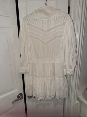 LoveShackFancy Ivory Embroidered Lace Blouse